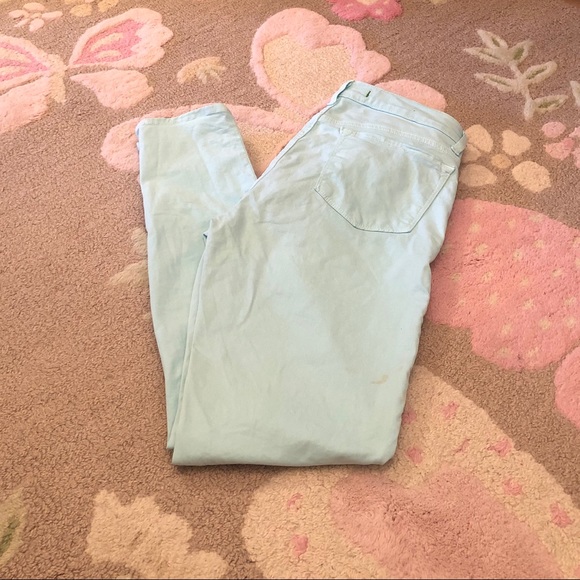J BRAND 811 Capri Cropped Skinny Jeans Aqua Sz 28 - Picture 9 of 10